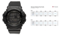 G-Shock Watch, Women's Digital Black Resin Strap 42x46mm BGD140-1A